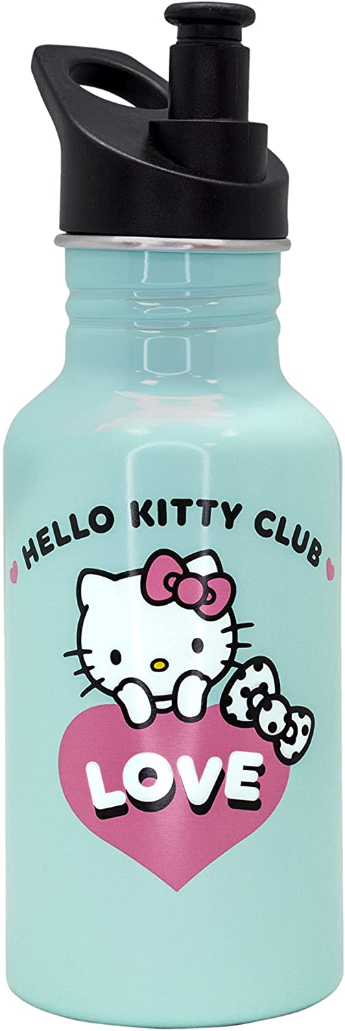 Nerthus Детска бутилка с дръжка и сламка “HELLO KITTY“ - 500 мл.